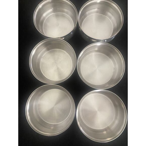 Tramontina Chaffing DISH 18/10 Stainless Steel Cups lot Of 6 Cup Holds 2/3rd - Picture 1 of 3